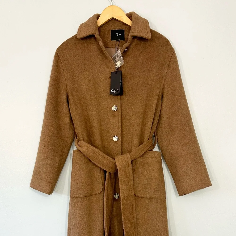 RAILS NADINE NWTWOOL-BLEND COAT IN CAMEL XS-S - Picture 7 of 16